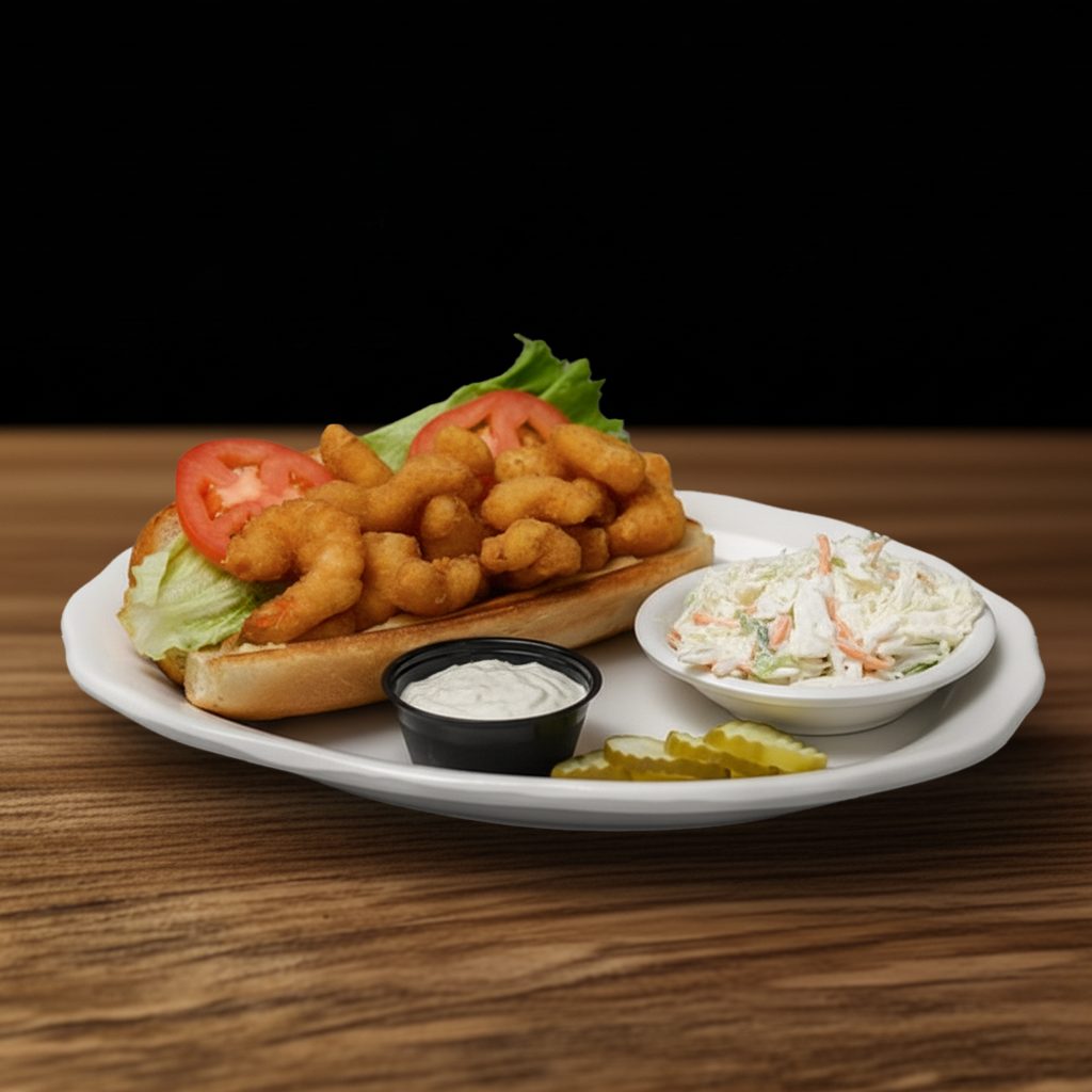 Shrimp Poboy Samwich.