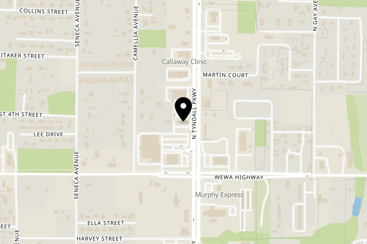 Map showing the location of PoFolks PoFolks – Callaway, FL on 339 N Tyndall Pkwy, Callaway, FL 32404 in Panama City